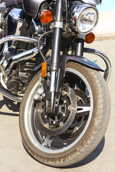 Roda de motocicleta frontal — Fotografia de Stock