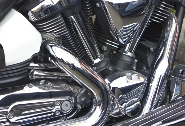 Shiny motorcycle engine — Stock Photo, Image