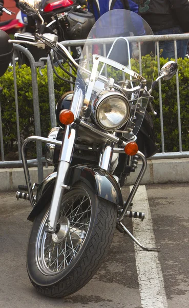 Vooraanzicht van de motorfiets Rechtenvrije Stockfoto's