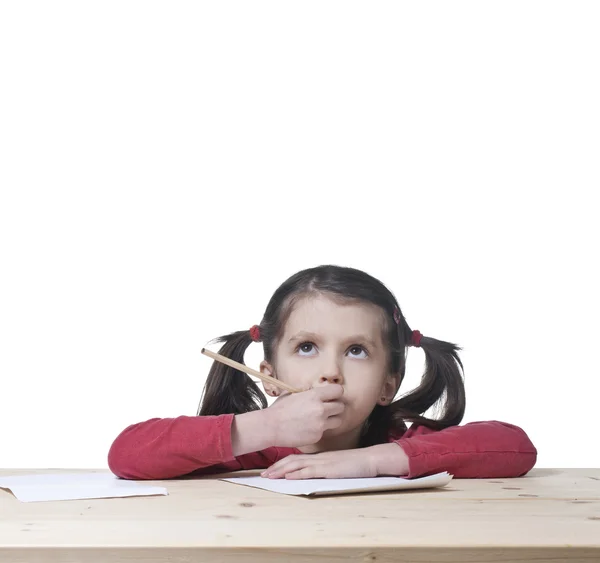 Girl thinking — Stock Photo, Image