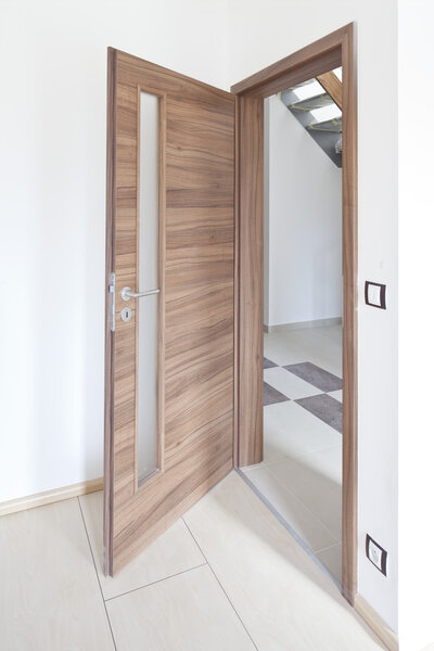 new wooden doors
