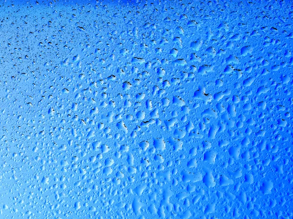 Świeży zroszone mokry niebieski tło — Zdjęcie stockowe