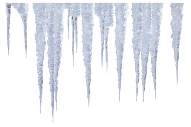 projeniz için kopyalamak için photoshop yolu clic ile beyaz buz sarkıtları