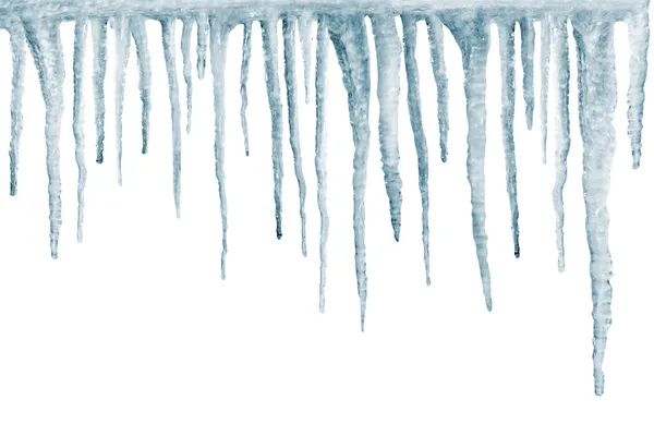 buz üzerinde beyaz izole