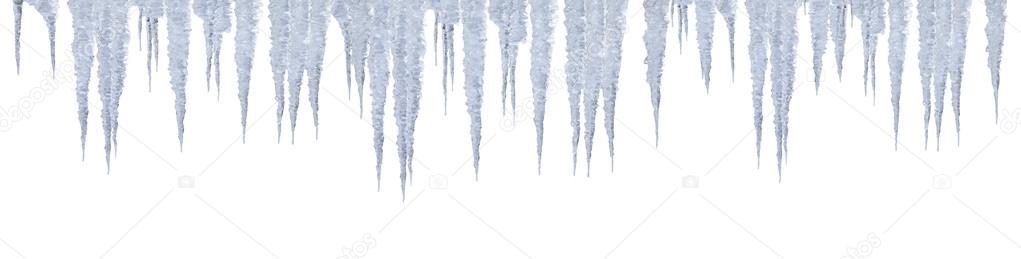 icicles on white with photoshop path