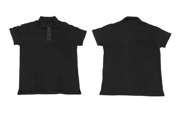 Two black t shirts with collar — Stock Photo, Image