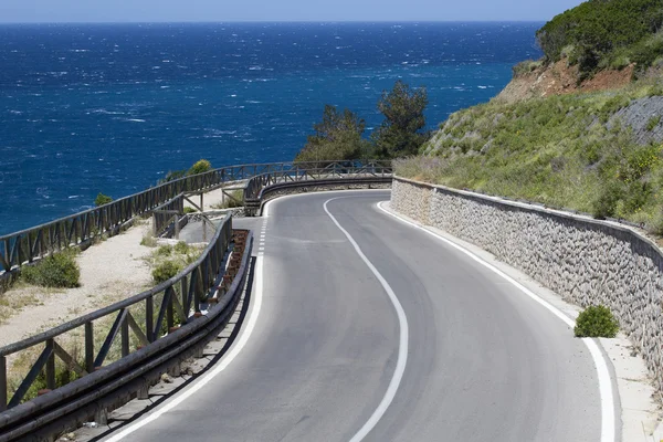 海岸のエルバ島の道 — ストック写真