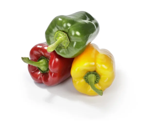 Three color peppers — Stock Photo, Image