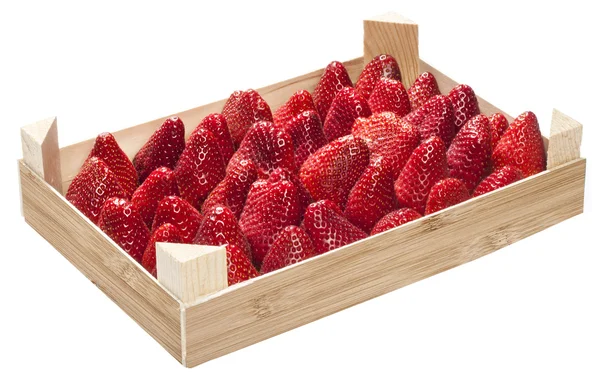 Una caja de fresas — Foto de Stock
