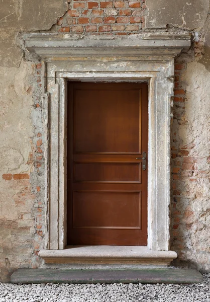 Madeira velha feita portas — Fotografia de Stock