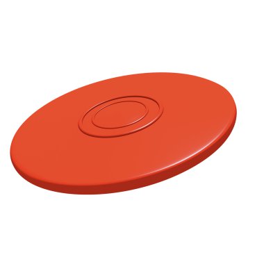 Red flying disc clipart