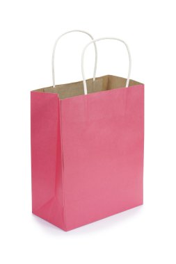 Pink paper bag ready for shopping