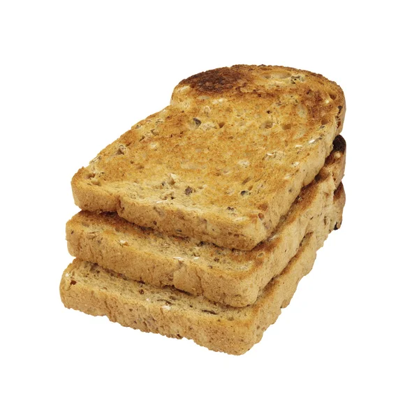 Toast gemaakt van bruin brood. — Stockfoto