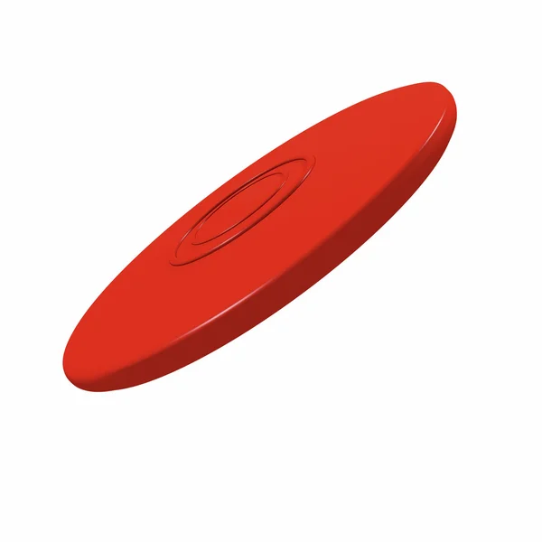 Disco voador vermelho — Fotografia de Stock