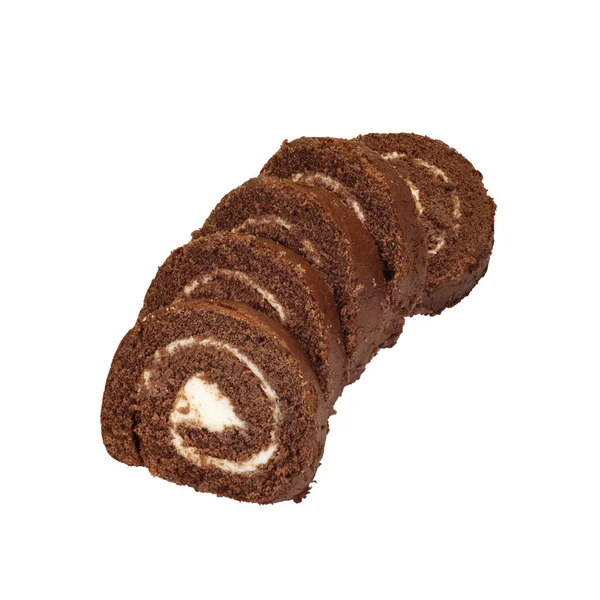 Cioccolato rotolo svizzero . — Foto Stock