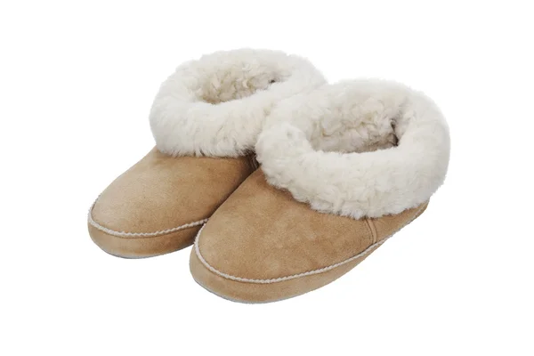 Hnědé zimní boty — Stock fotografie