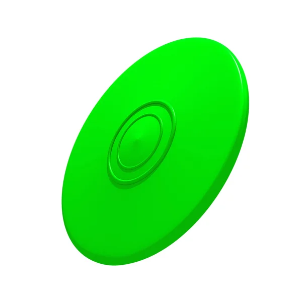 Zelený létající disk. — Stock fotografie