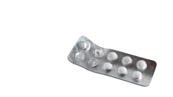 Blisters Pills One Blister Already Unpacked — Vídeos de Stock