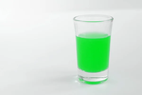 Glass Green Alcohol Shot Green Glass — Fotografia de Stock