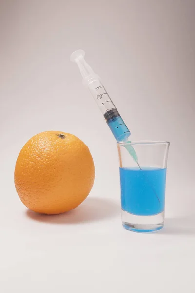 Injection Toxin Orange Laboratory Tests — Stok fotoğraf