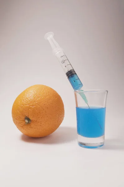 Injection Toxin Orange Laboratory Tests — Stok fotoğraf