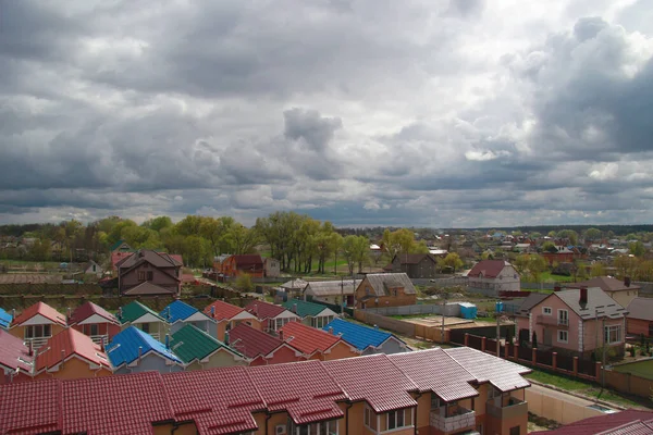 Rural architecture. Ukrainian village. Private houses in the Ukrainian village.