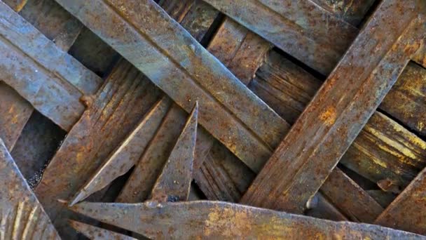 Old Swords Rusty Sword Scrap Metal Rusty Iron Rusty Edged — Stock Video
