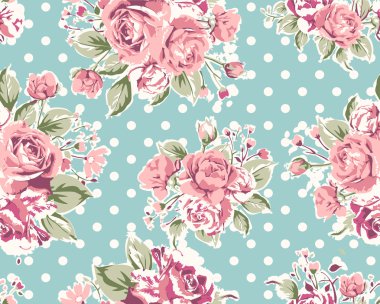 wallpaper seamless vintage pink flower pattern on brown background