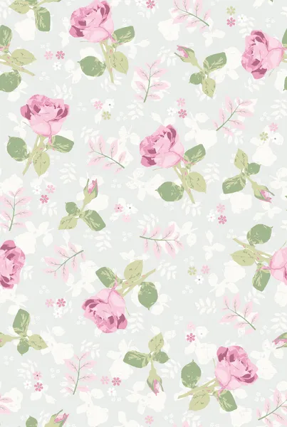 Feuilles avec motif sans couture rose — Image vectorielle