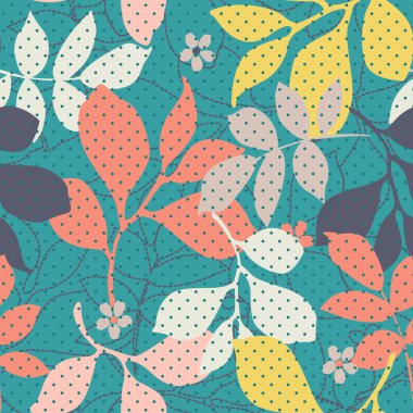 Dikişsiz yaprakları yeşil arka plan