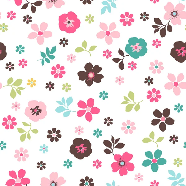 Minuscule motif floral sans couture — Image vectorielle