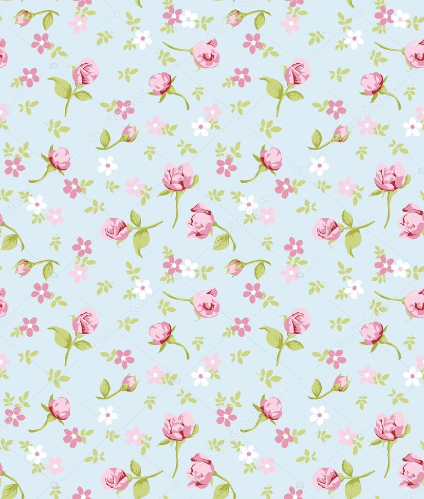 vintage flower seamless pattern background