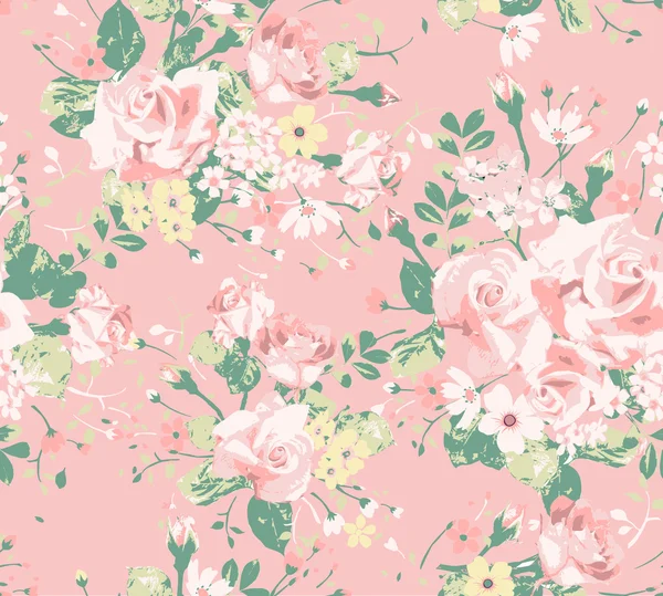 Dikişsiz vintage gül deseni