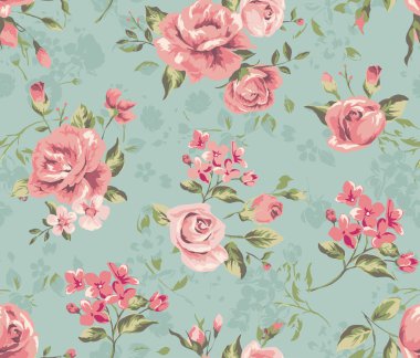 Classic wallpaper seamless vintage flower pattern background