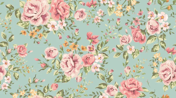 Klassisk tapet vintage blomma mönster bakgrund Stockillustration
