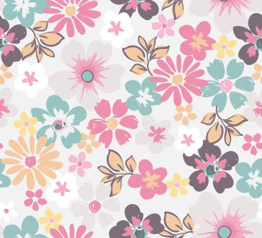 Çiçek Bahçe seamless modeli