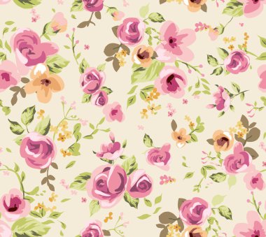 Dikişsiz bahar sevimli minik vintage çiçek, çiçek deseni arka plan