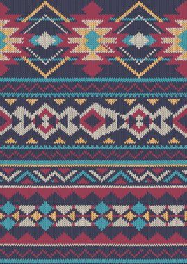Dikişsiz örgü yün desen arka planda fair Isle stili