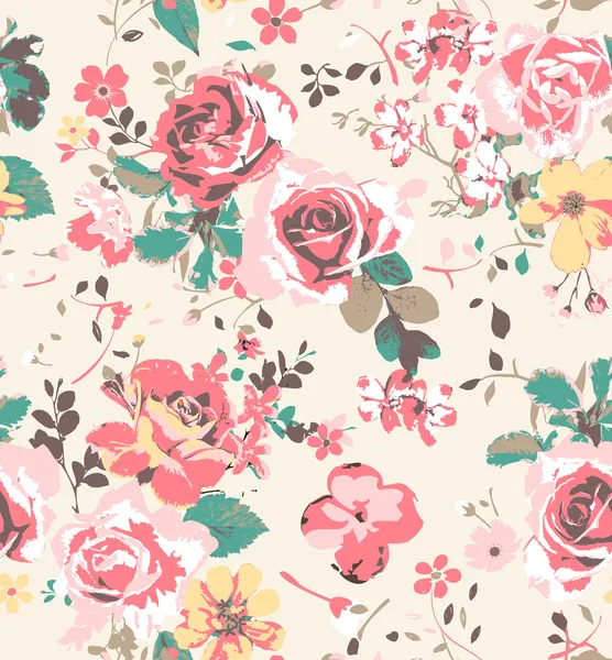 Background seamless vintage rose pattern on navy Seamless vintage rose pattern on navy