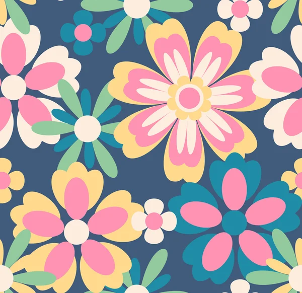 Frühling Blume nahtlose Muster Hintergrund — Stockvektor
