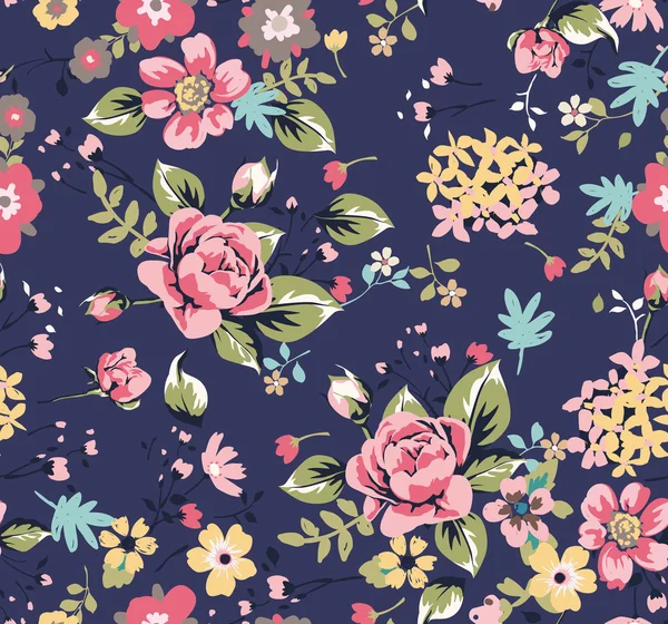 Donanma arka planda kesintisiz yaz çiçek desenli