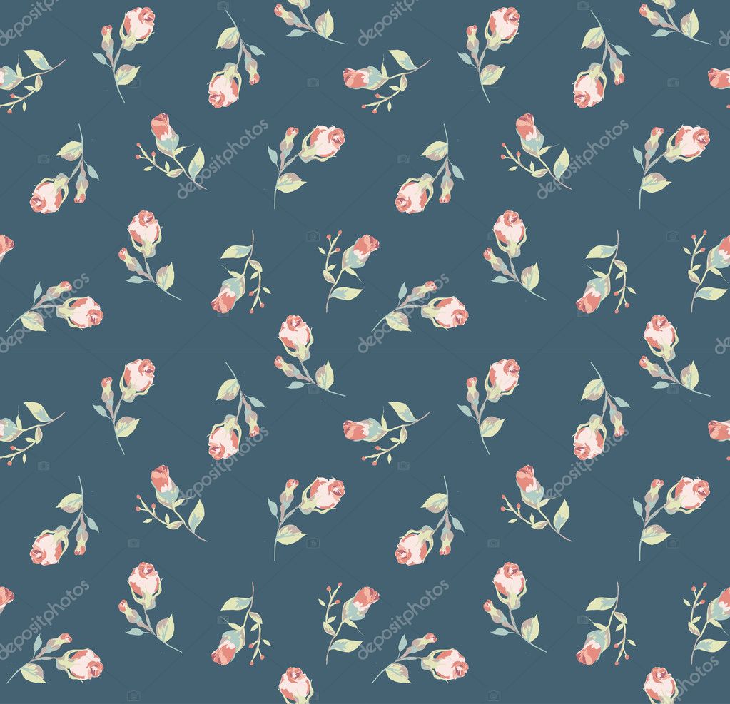 Classic Wallpaper Seamless Vintage Flower Pattern Best Flower Site