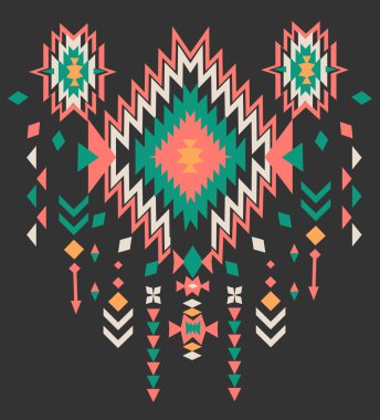Ethnic print vector pattern background clipart