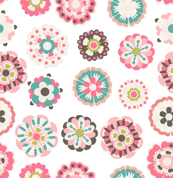 Motif floral abstrait sans couture sur fond brun — Image vectorielle