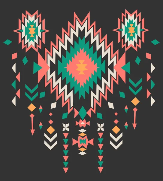 Ethnic print vector pattern background — Stock Vector