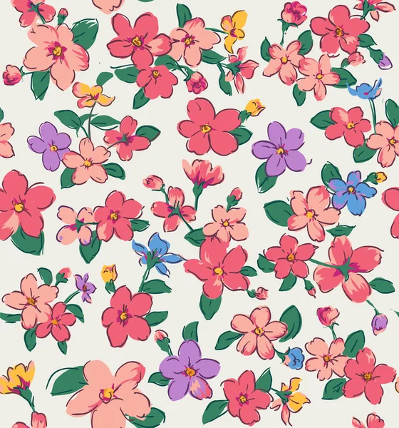 Vintage winzige Blume nahtlose Muster Hintergrund lizenzfreie Stockillustrationen