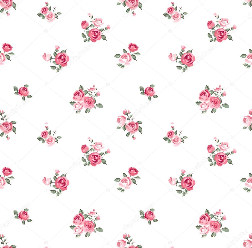 Cute rose seamless vector pattern background Stock Vector Image by ...