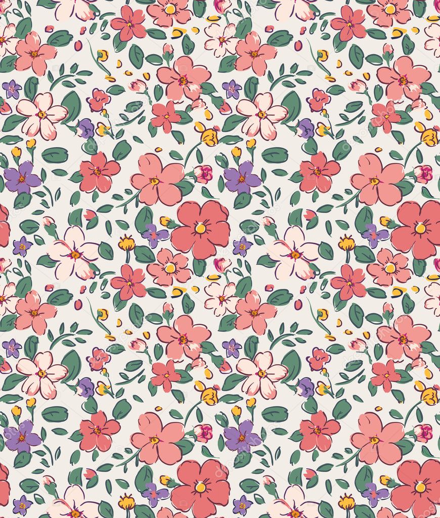 Seamless Vintage Tiny Flower Pattern Background Vector Image By C Salomenj Vector Stock Seamless Vintage Tiny Flower Pattern Background Vector Image By C Salomenj Vector Stock