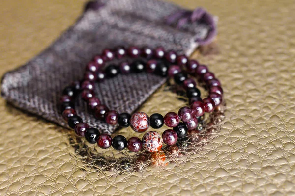 Natural Stone Beads Creativity Creation Amulets — Stock Photo, Image