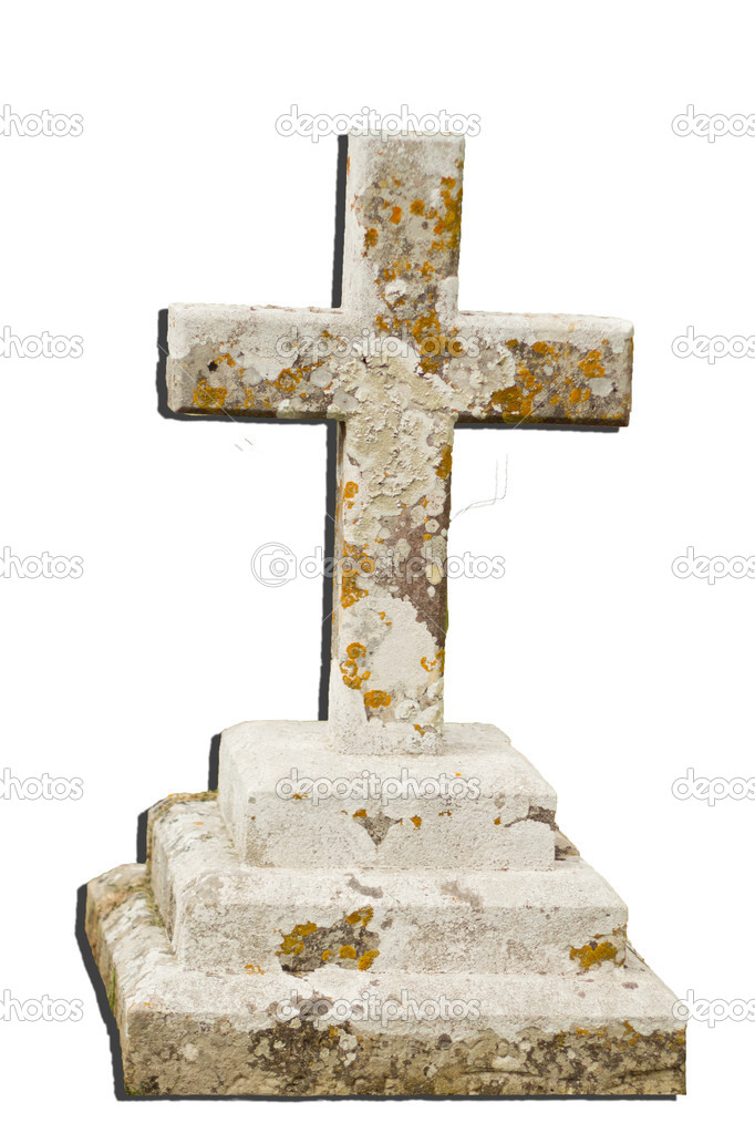 Grave Stone Isolated oin white